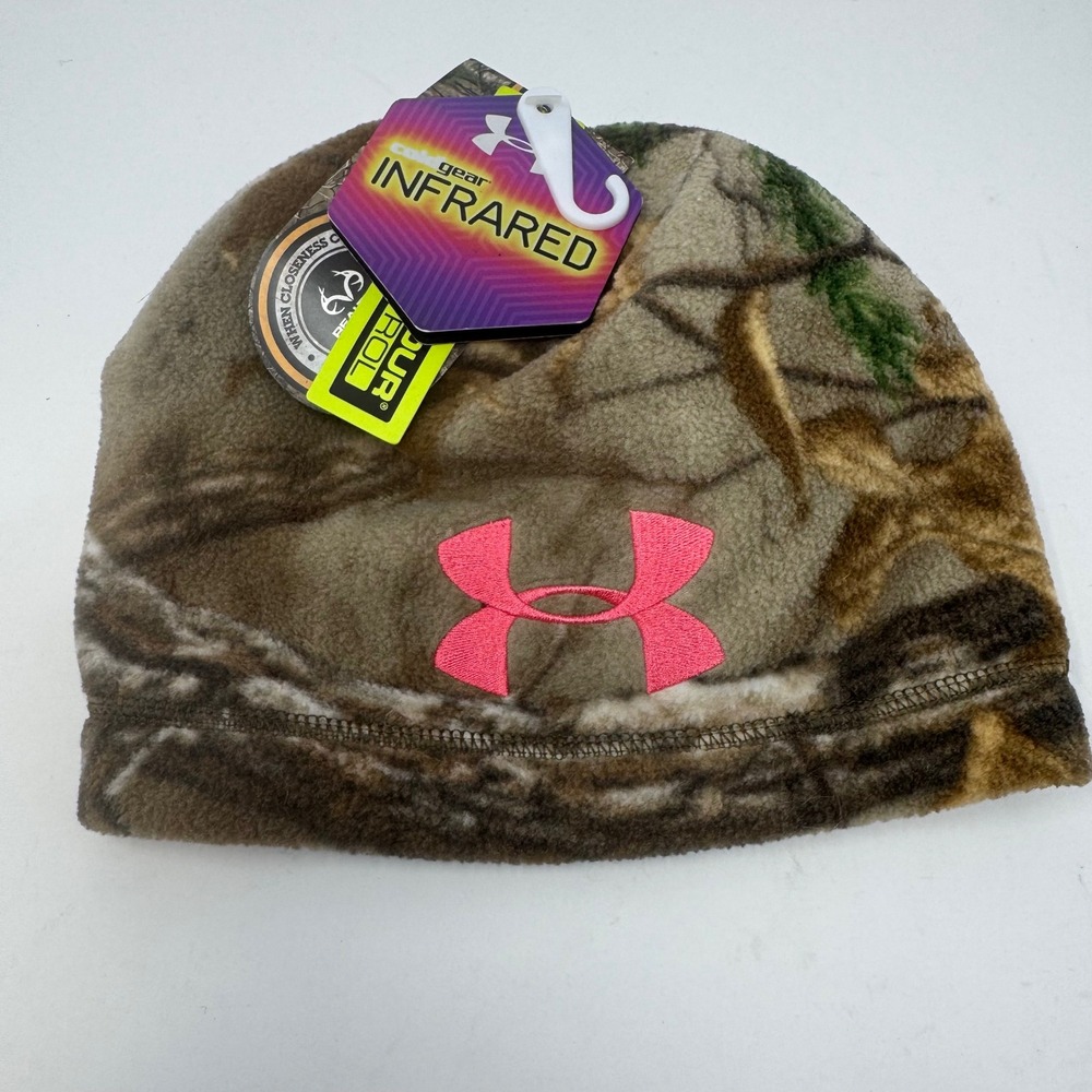 Under Armour Beanie Womens OSFA Camo ColdGear Infrared NWT 1247308 Realtree Pink